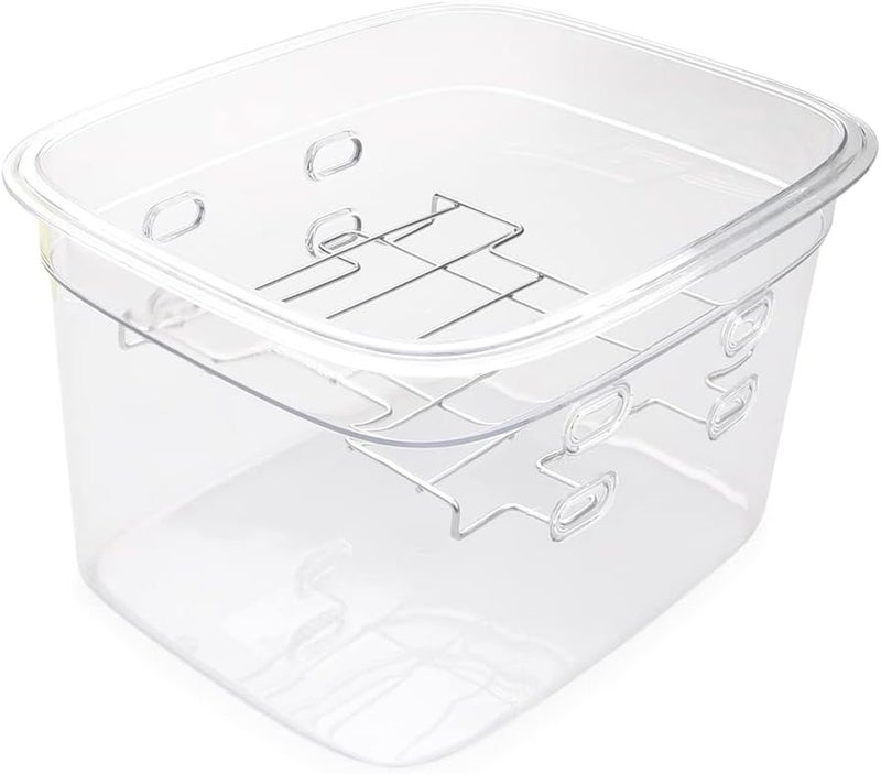 EVERIE Sous Vide Container 12 Quarts with Collapsible Hinge Lid and Removable Built-in Rack Compatible with Anova Nano AN400 and AN500-US00 and Instant Pot and Breville Joule Sous Vide Cooker - Image 2